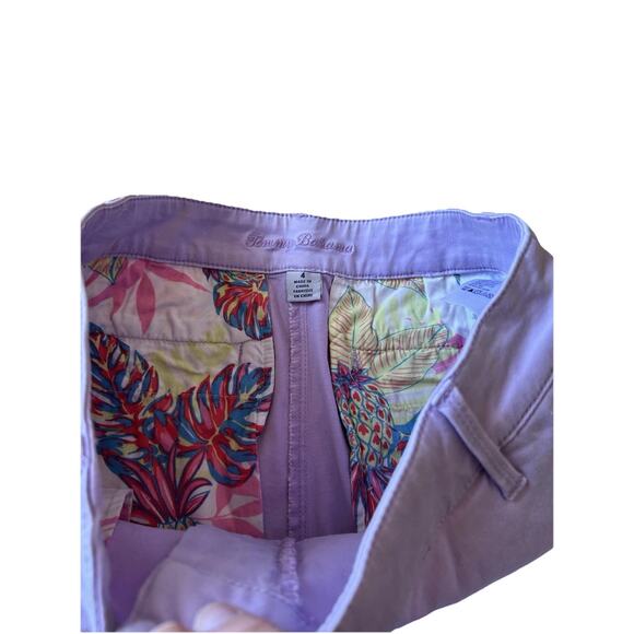 Tommy Bahama Women's 4 Bermuda Shorts Cotton Tencel Pockets Beach Preppy 80s 90s - Picture 2 of 10